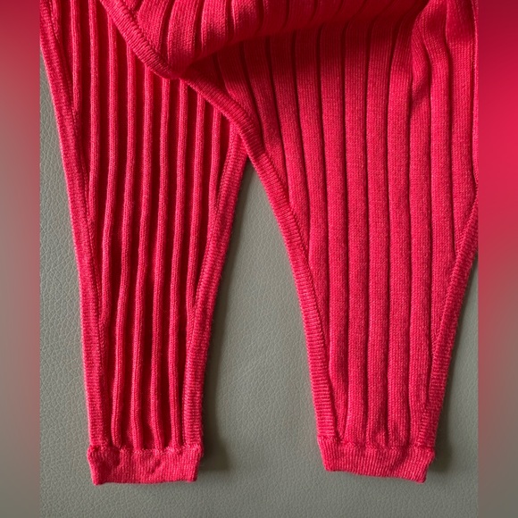 NWT 8 by YOOX Red Ribbed Bodysuit Fitted Stretchy - Picture 9 of 9